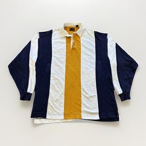 Vintage Boston Traders‎ Rugby Shirt Mens XL Collegiate Striped 90s Wolverines